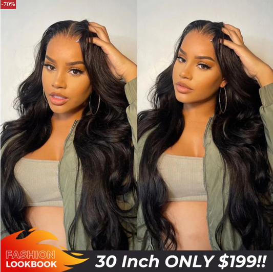 30inch=$199 Tiktokers Recommend 180% Density Body Wave HD Lace Frontal Wig Pre Bleached Glueless Wigs- Mylona Hair