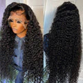 Black Curly Hair 13x4 HD Lace Front Wig 100% Virgin Human Hair Wigs Pre Plucked Hairline-Mylona Hair